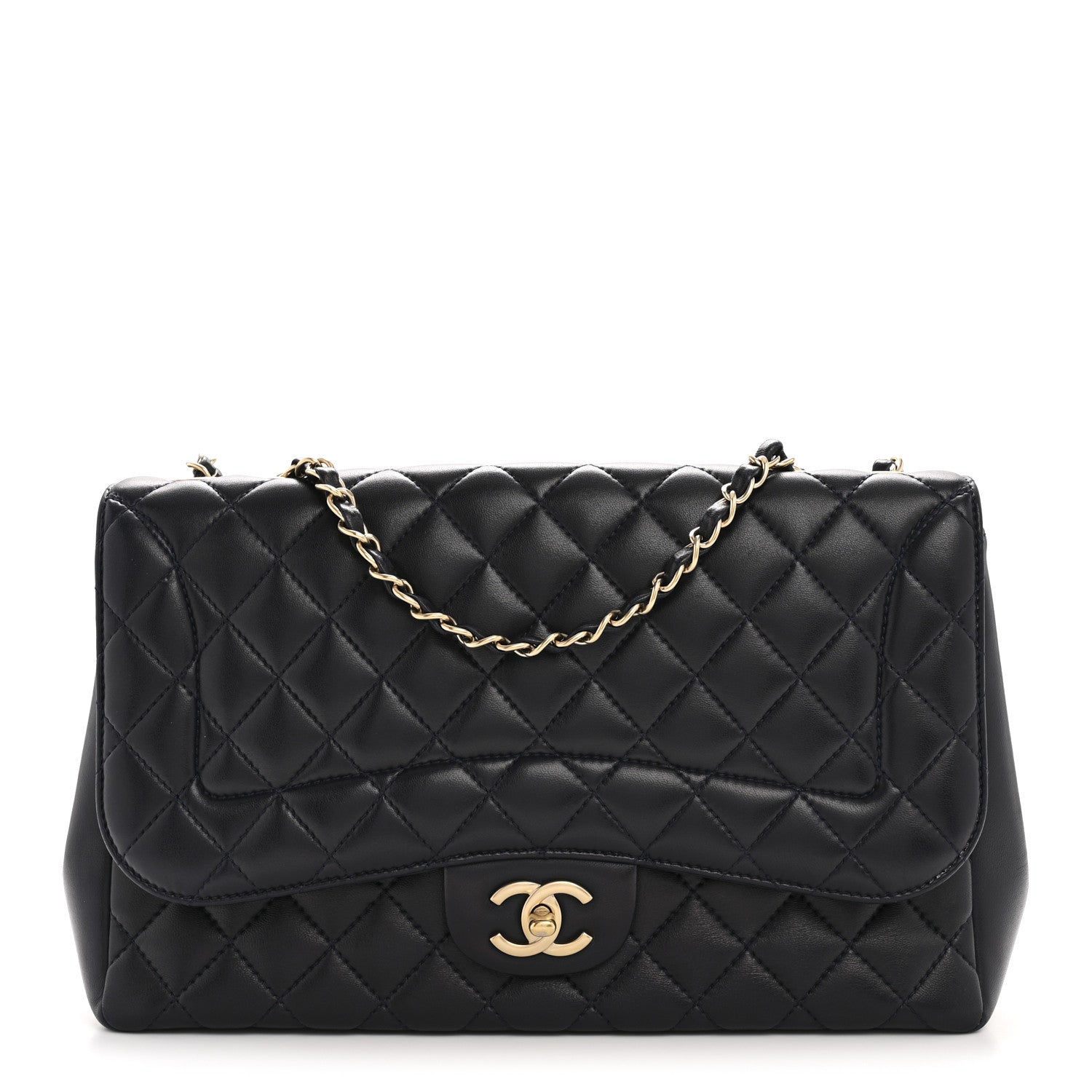 Chanel Lambskin Quilted Medium Mademoiselle Chic Flap Navy 1 of 12