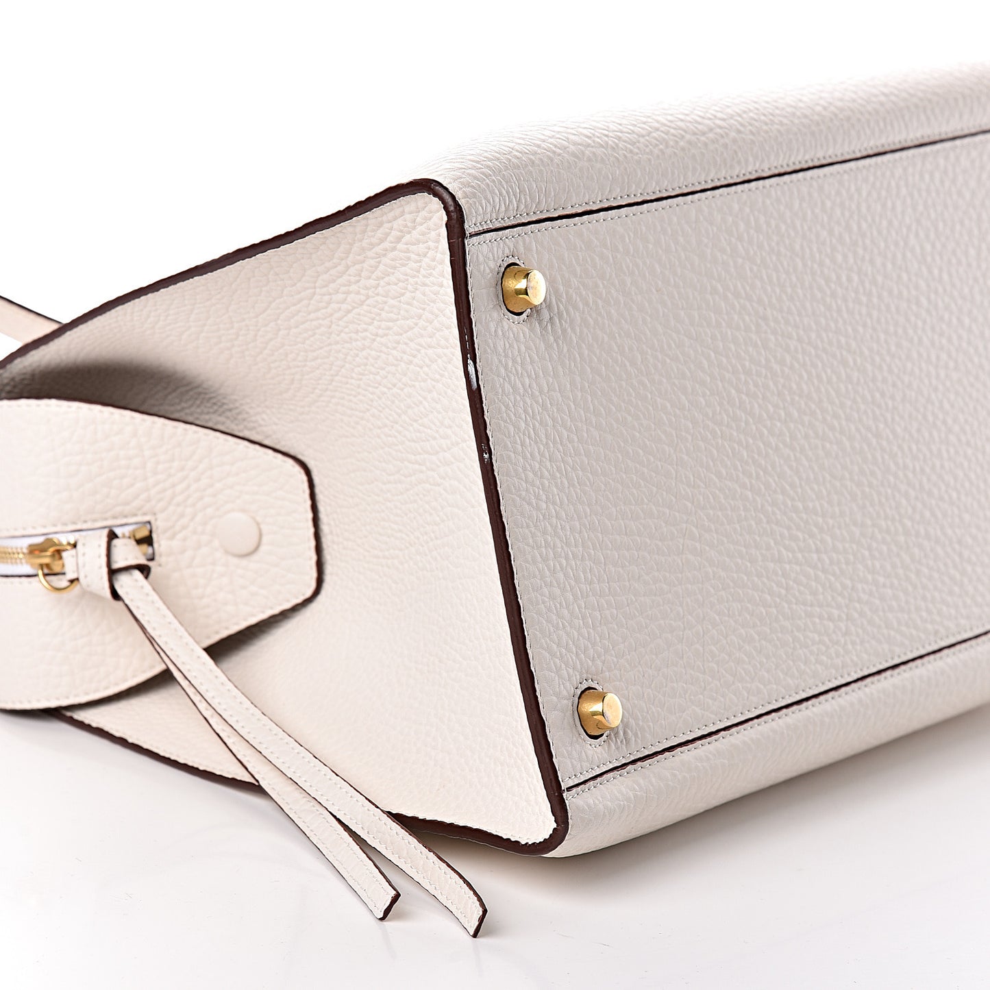 Bullhide Calfskin Medium Ring Bag White