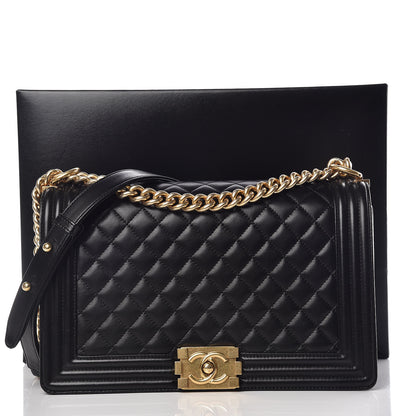 Chanel Lambskin Quilted New Medium Boy Flap Black 14 of 14