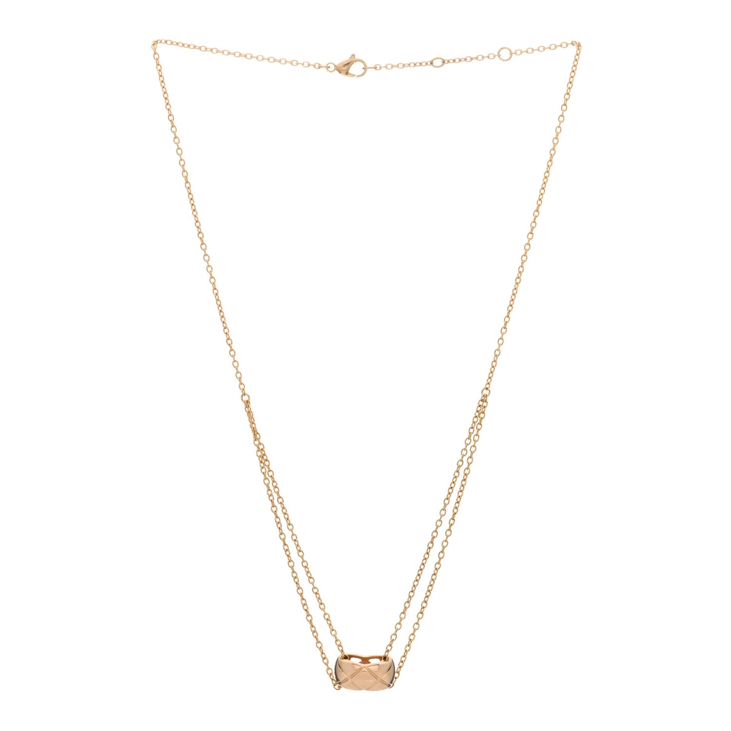 18K Beige Gold Coco Crush Pendant Necklace