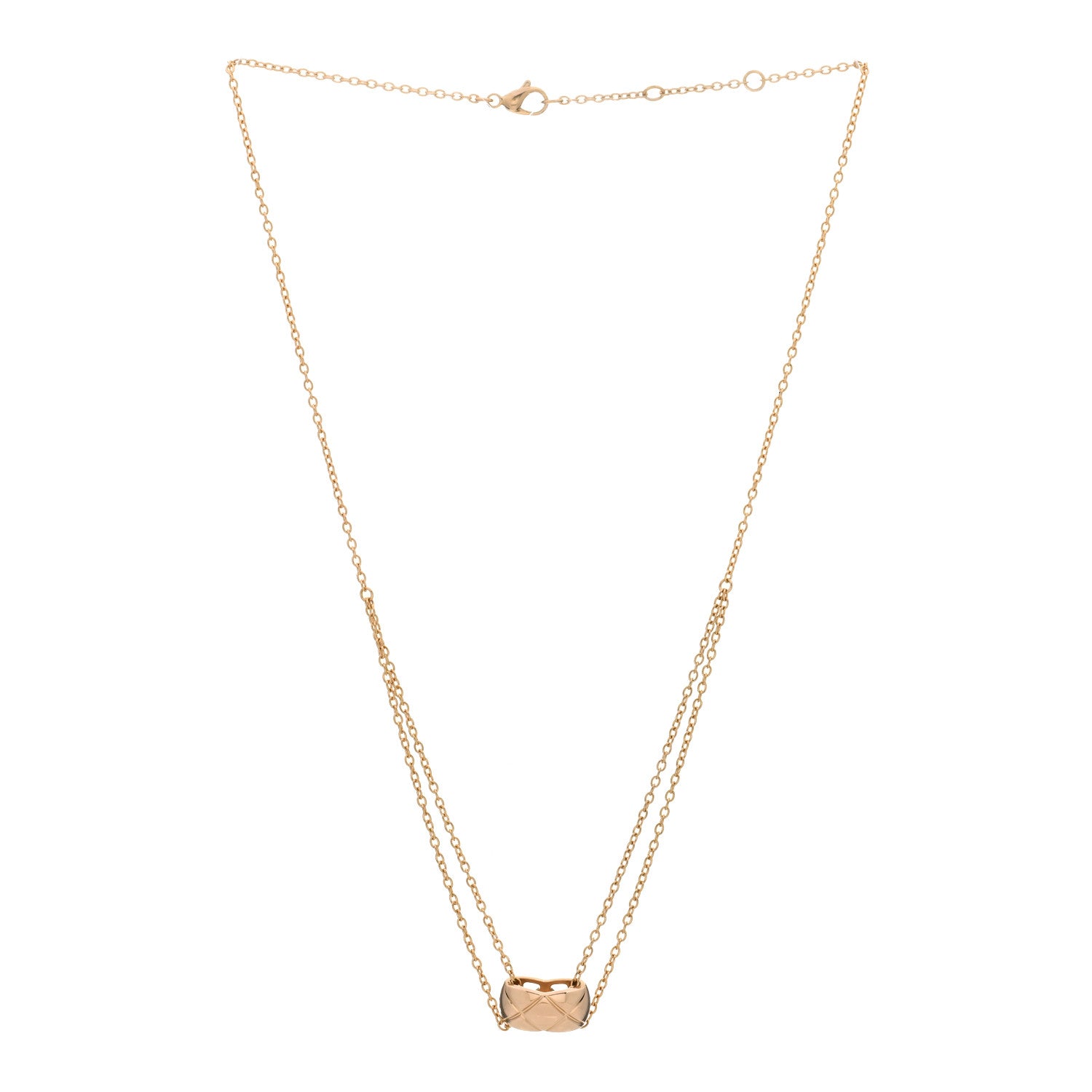 Chanel 18K Beige Gold Coco Crush Pendant Necklace 2 of 3