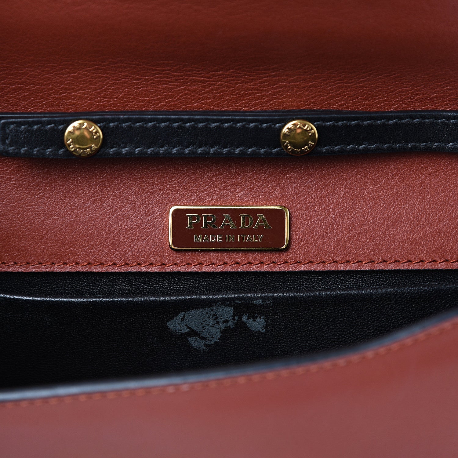Prada City Calf Saffiano Cahier Astrology Bag Cotto Black 5 of 14