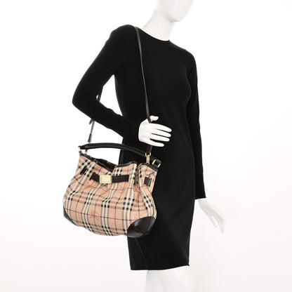 Burberry Haymarket Check Medium Willenmore Hobo Chocolate 2 of 12