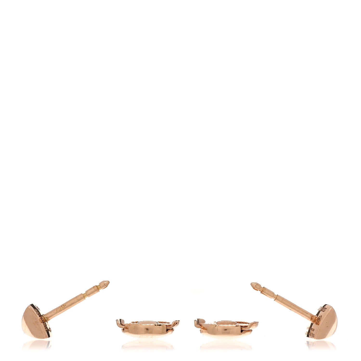 Hermes 18K Rose Gold Clou d'H Earrings 3 of 5