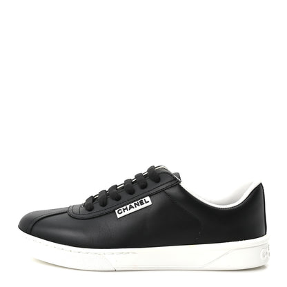 Chanel Calfskin CC Womens Sneakers 35.5 Black 1 of 10