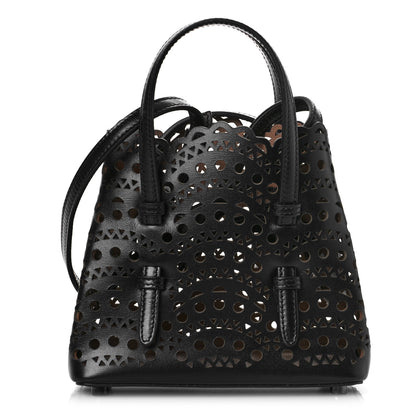 Alaia Calfskin Vienne Wave Mina 16 Bag Black 1 of 8