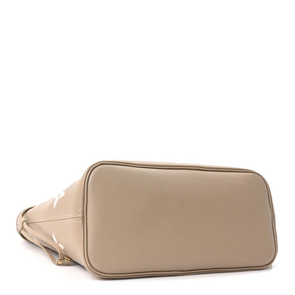Louis Vuitton Empreinte Monogram Giant Neverfull MM Khaki Cream 4 of 10