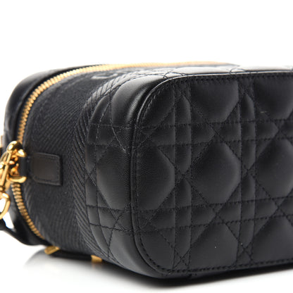 Christian Dior Lambskin Cannage Small Diortravel Vanity Case Black 7 of 11