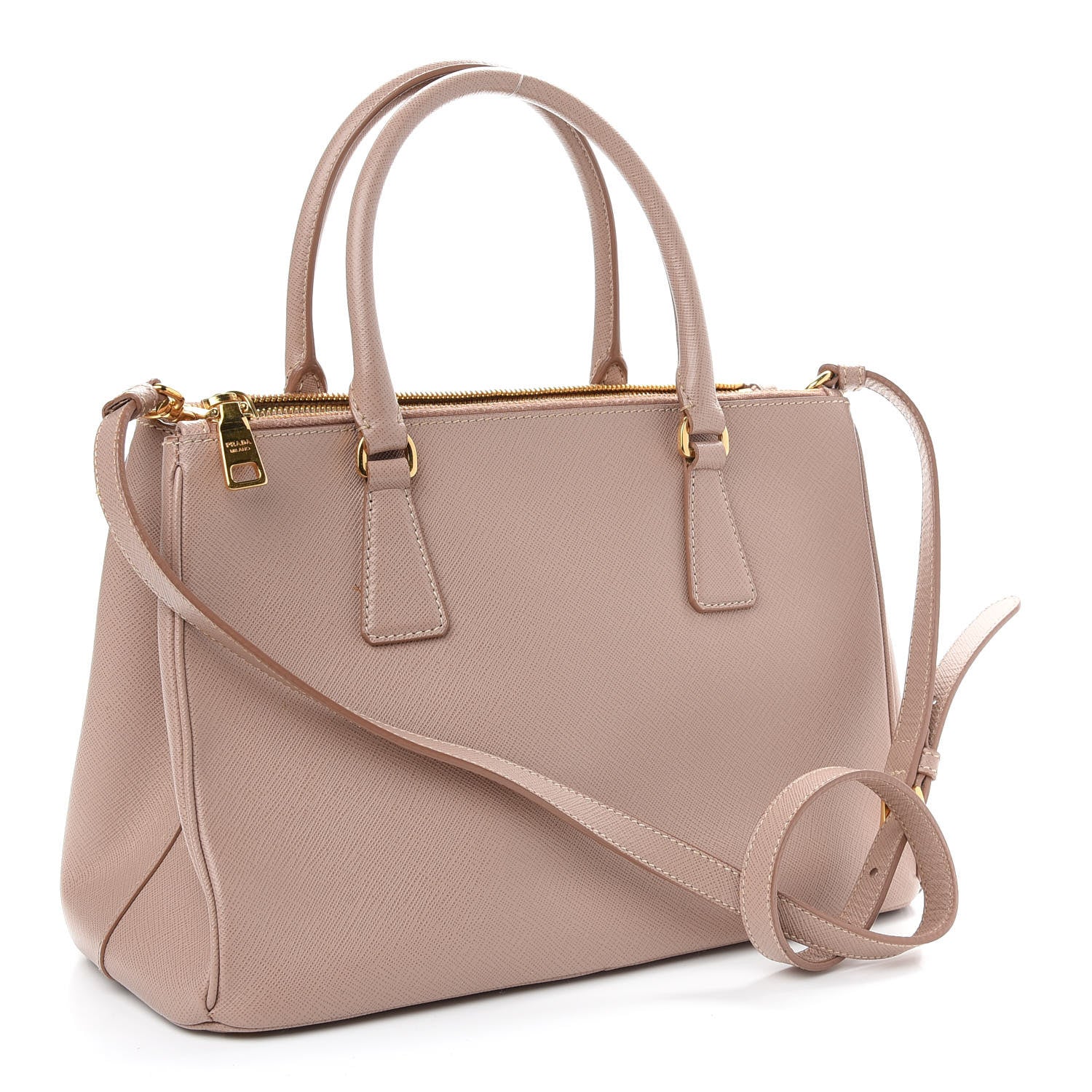 Prada Saffiano Small Galleria Double Zip Tote Cammeo 3 of 10