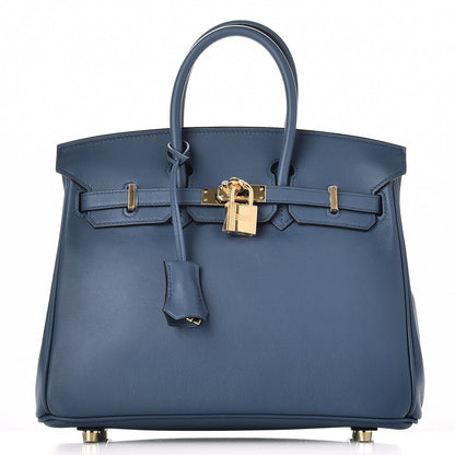 Hermes Swift Birkin 25 Bleu Agate 1 of 33