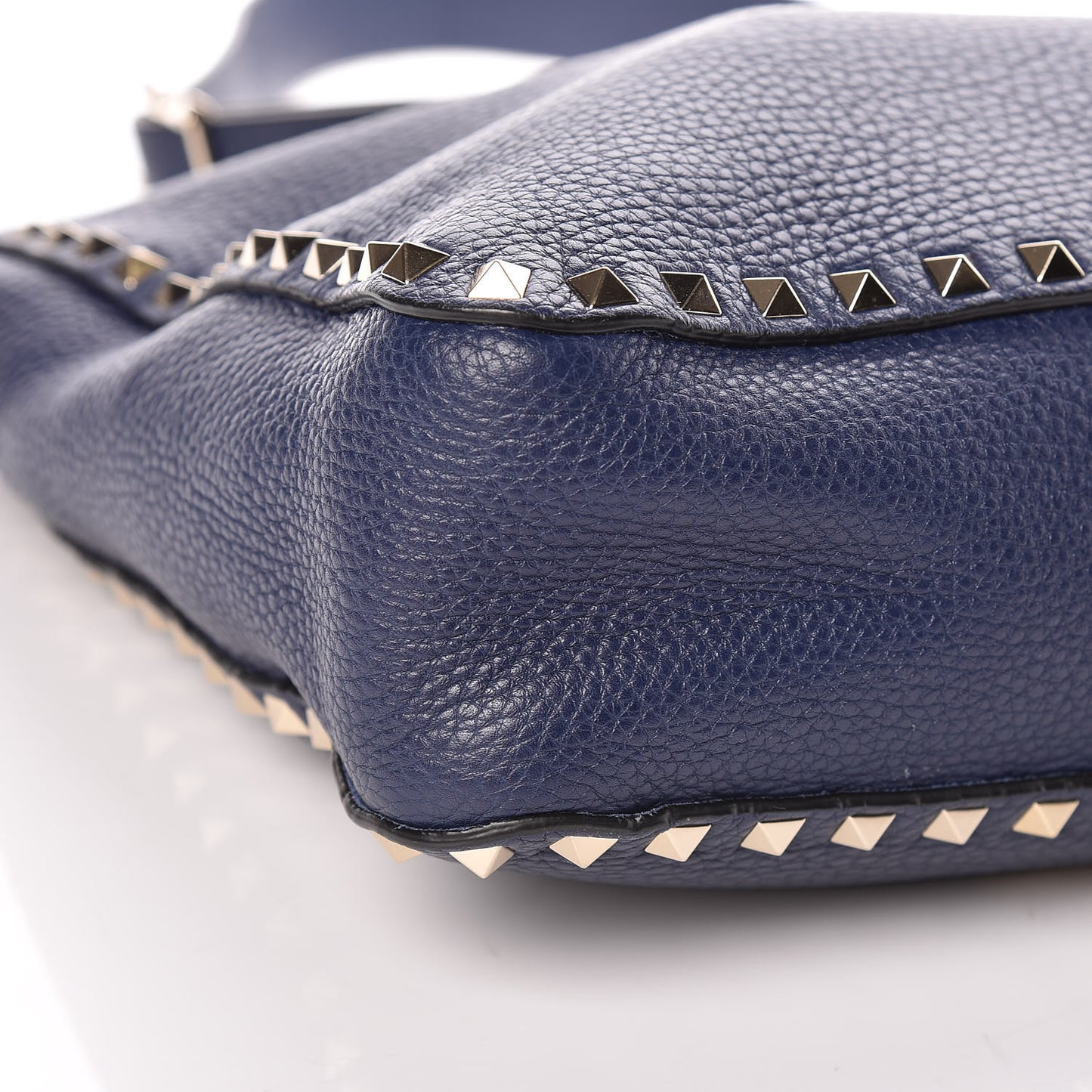 Calfskin Small Rockstud Flip-Lock Messenger Bag Blue