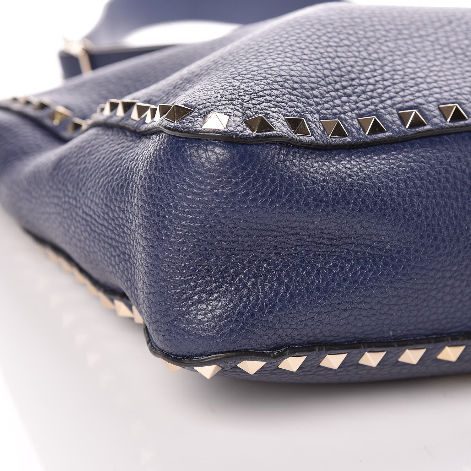 Valentino Garavani Calfskin Small Rockstud Flip-Lock Messenger Bag Blue 8 of 9