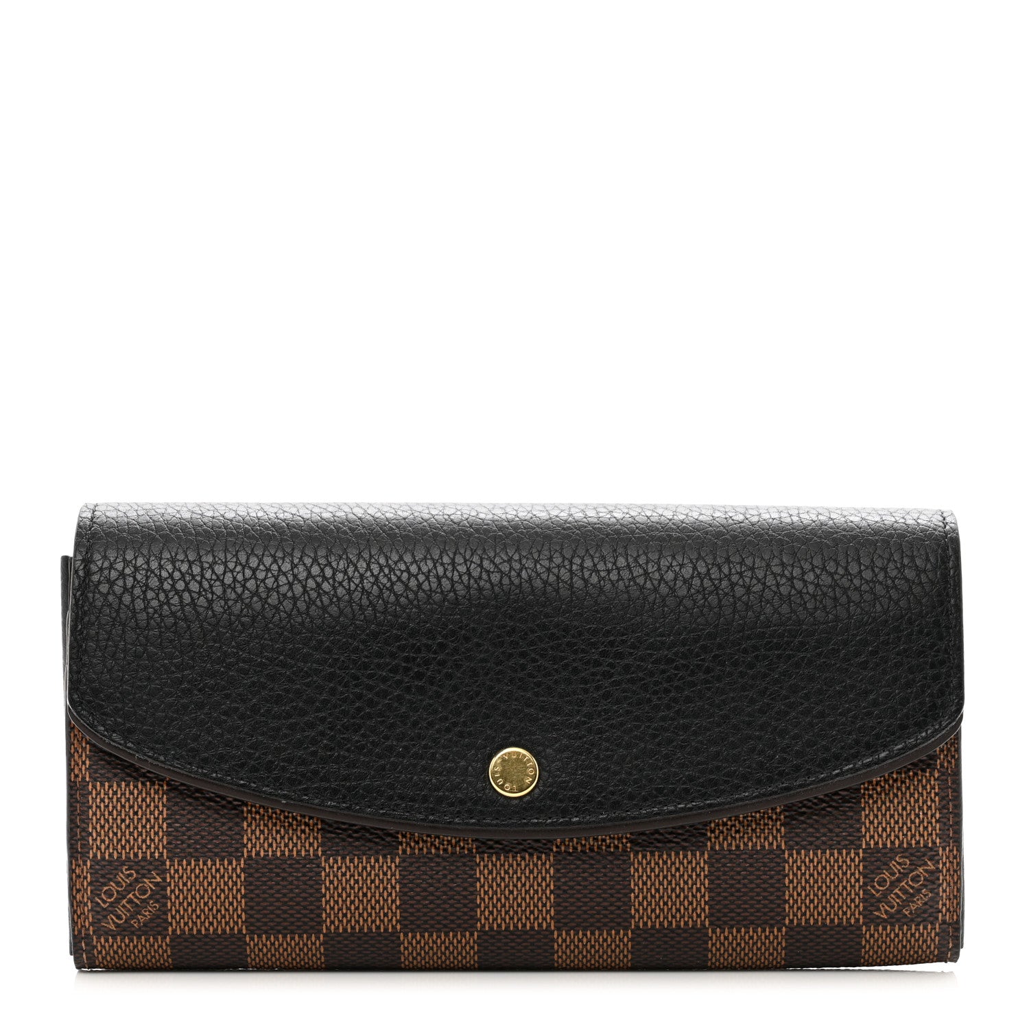 Louis Vuitton Damier Ebene Normandy Wallet Black 1 of 7