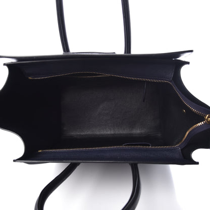 Celine Goatskin Mini Luggage Dark Blue Black 6 of 10