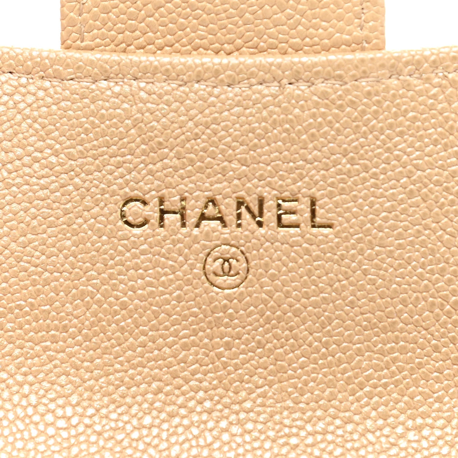 Chanel Iridescent Caviar Quilted Flap Card Holder Wallet Beige 6 of 9