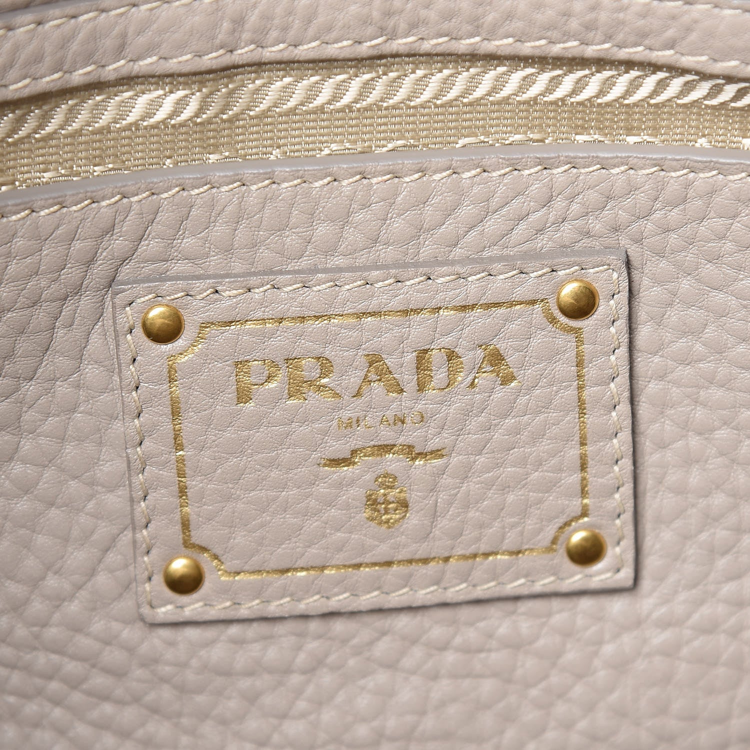 Prada Vitello Daino Bauletto Tote Pomice 7 of 17