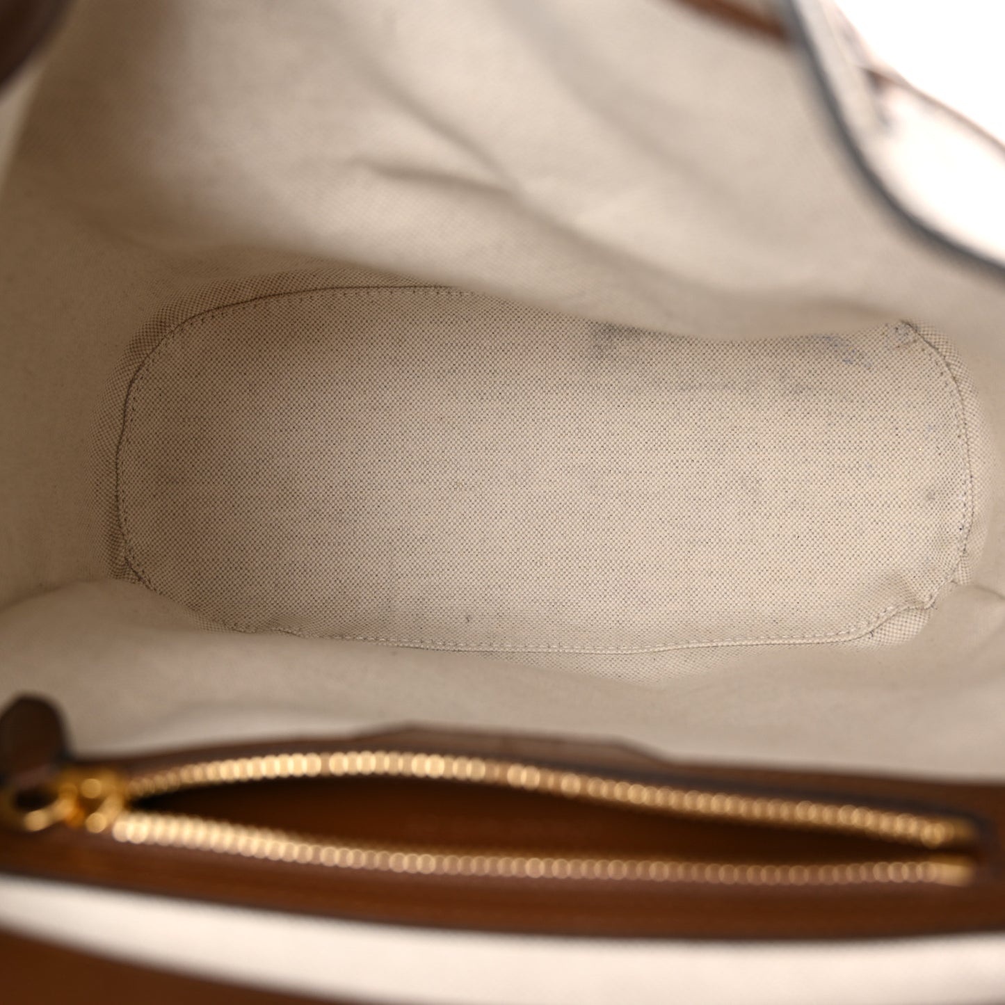 GG Supreme Monogram Azalea Calfskin Retro Interlocking G Buckle Backpack Beige Ebony Brown Sugar