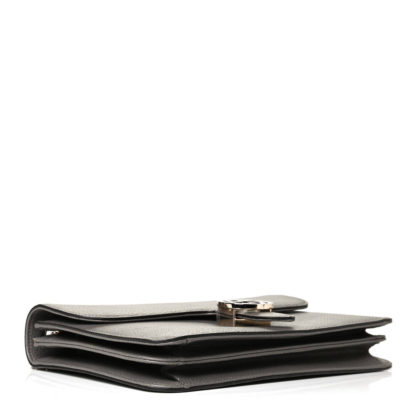 Dollar Calfskin Interlocking G Shoulder Bag Loess