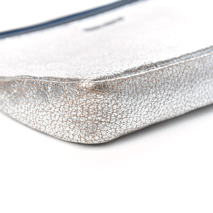Jimmy Choo Shimmer Calfskin Zena Clutch Silver 7 of 8