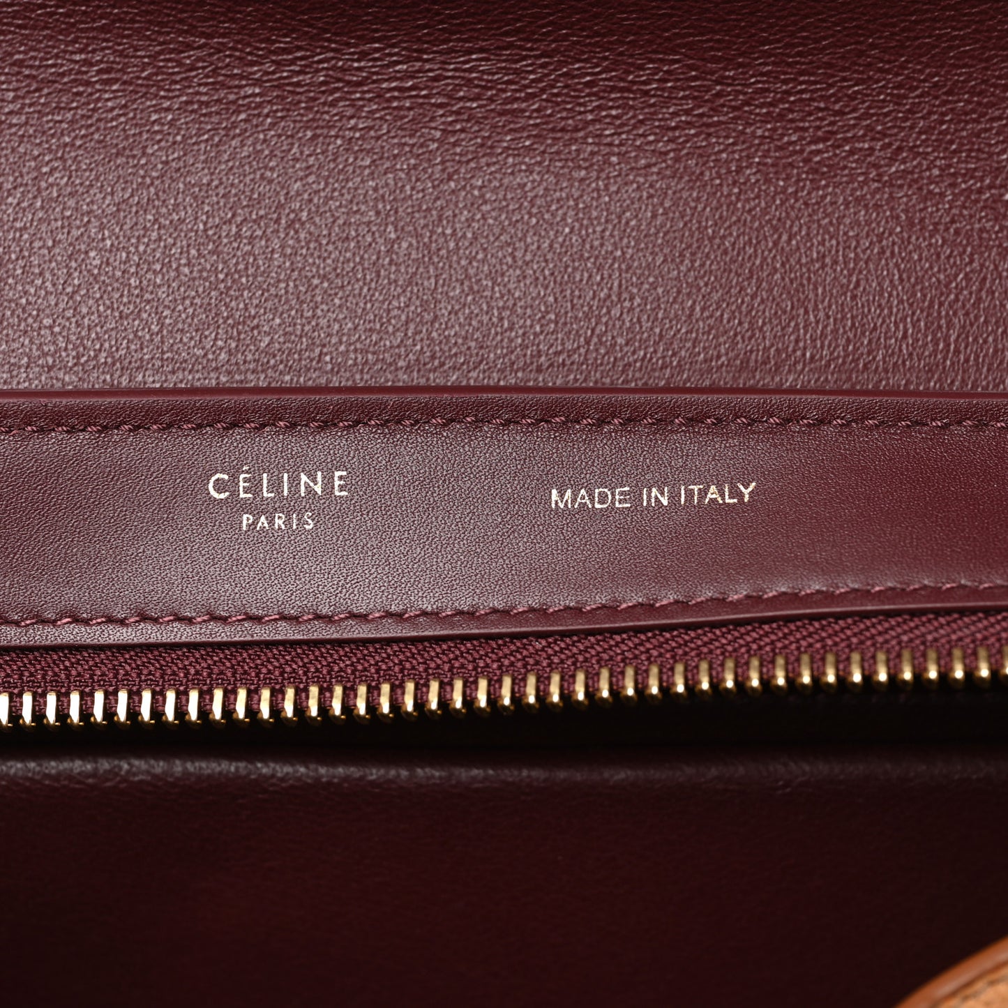 Satin Baby Grained Calfskin Small Tri-Color Trapeze Carmin