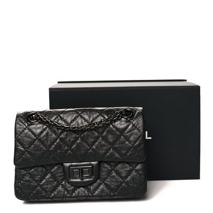 Chanel Aged Calfskin Quilted 2.55 Reissue Mini Flap So Black 11 of 11