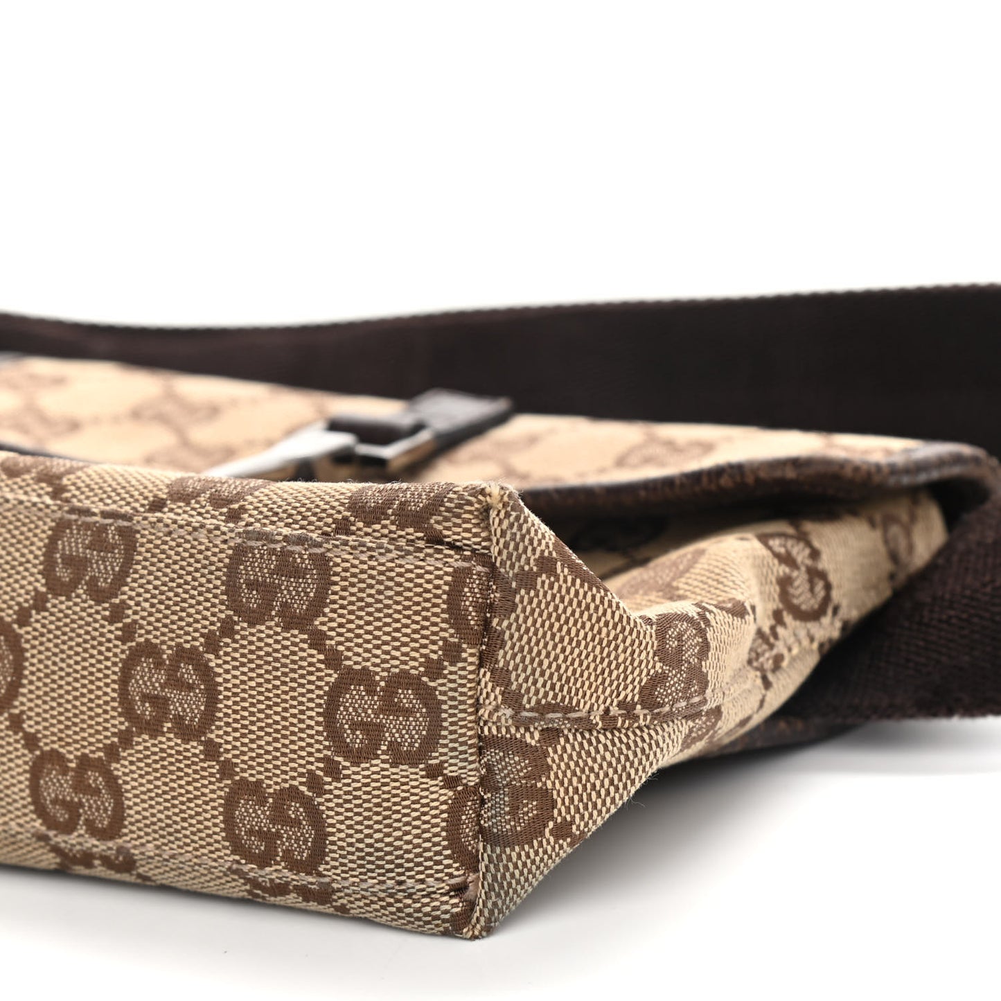 GG Monogram Flight Belt Bag Dark Brown