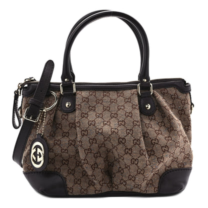 Gucci Monogram Medium Sukey Top Handle Bag Dark Brown 1 of 9