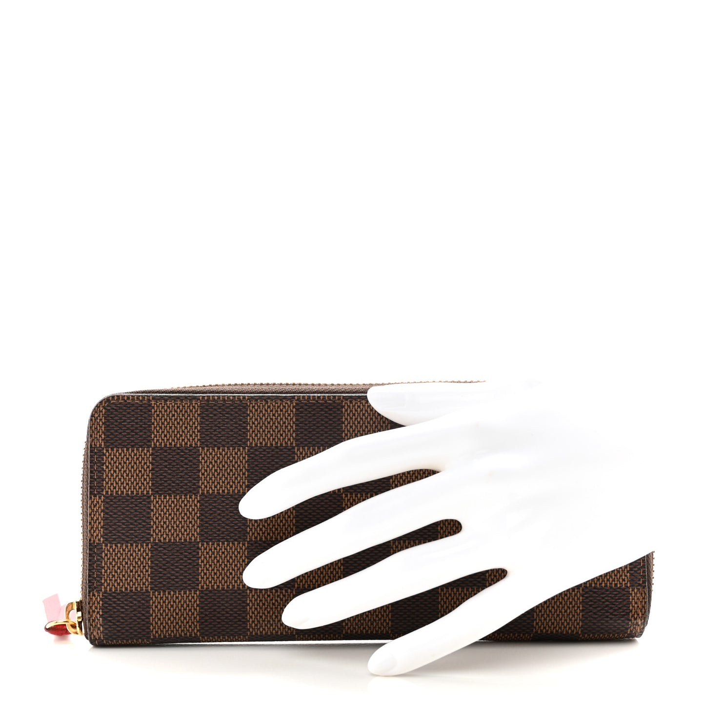Damier Ebene Clemence Wallet Cherry