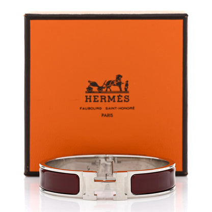 Hermes Enamel Narrow Clic Clac H Bracelet PM Rouge H 6 of 6