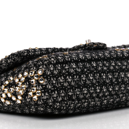 Chanel Crystal Tweed Quilted Medium Single Flap Black 8 of 10