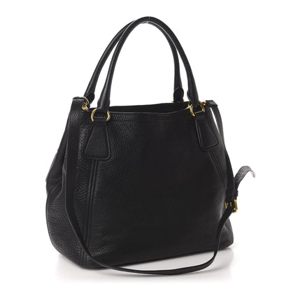 Prada Vitello Daino Tote Black 3 of 12