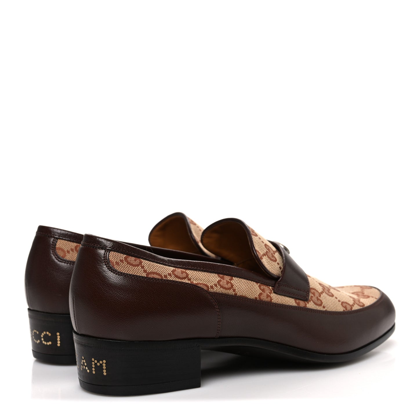 GG Monogram Goatskin Mens GG Loafers 8.5 Brown