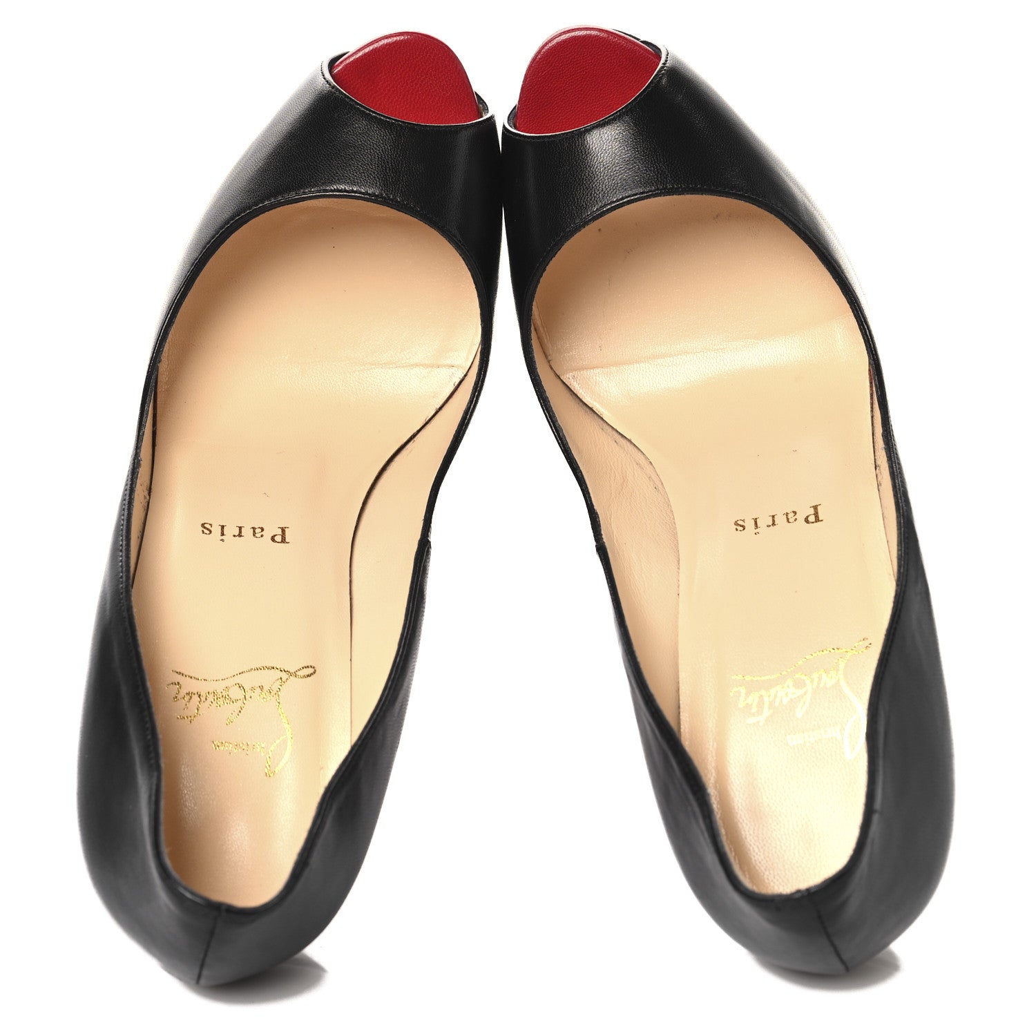 Christian Louboutin Kid Very Prive 120 Pumps 38 Black Red 2 of 10