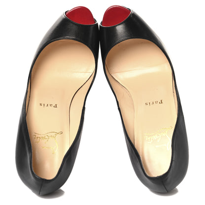 Christian Louboutin Kid Very Prive 120 Pumps 38 Black Red 2 of 10