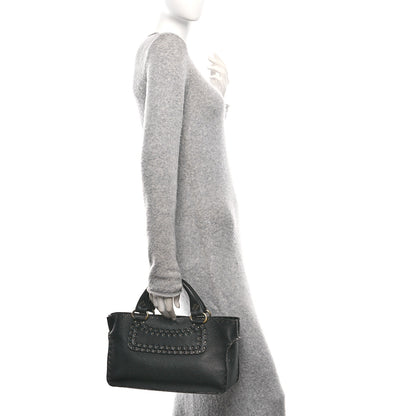 Celine Pebbled Calfskin Studded Boogie Satchel Black 2 of 10