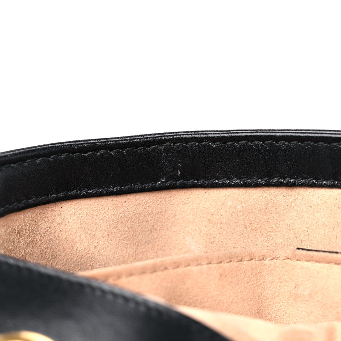 Calfskin Matelasse Mini GG Marmont Shoulder Bag Black