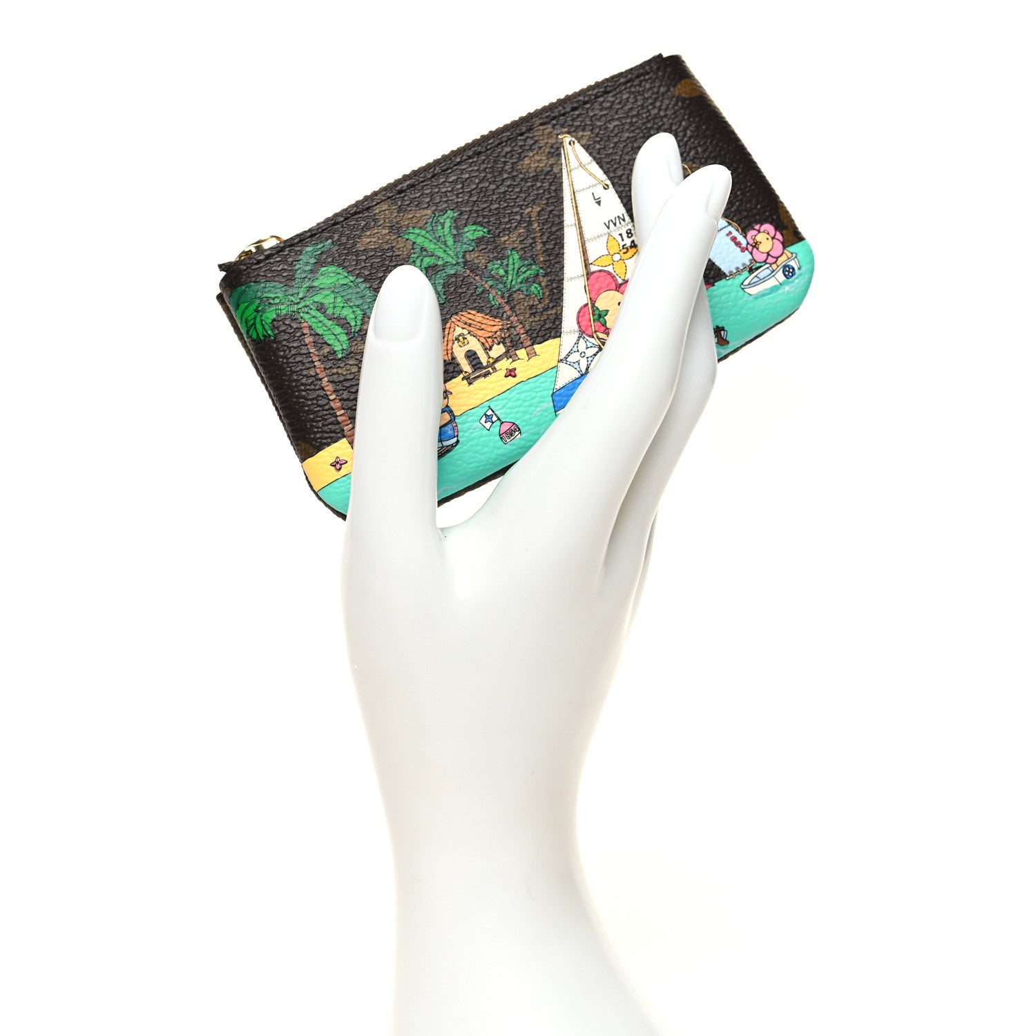 Louis Vuitton Monogram 2023 Christmas Animation Sailing Vivienne Key Pouch Dragonfruit Pink 2 of 8