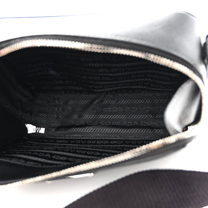 Prada Saffiano Travel Small Brique Crossbody Bag Black 5 of 9