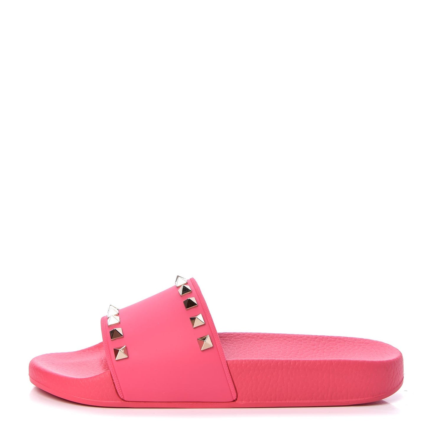 Rubber Rockstud Slide Sandals 37 Shadow Pink