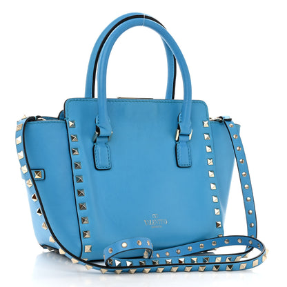 Valentino Garavani Vitello Small Rockstud Double Handle Tote Parrot 3 of 14