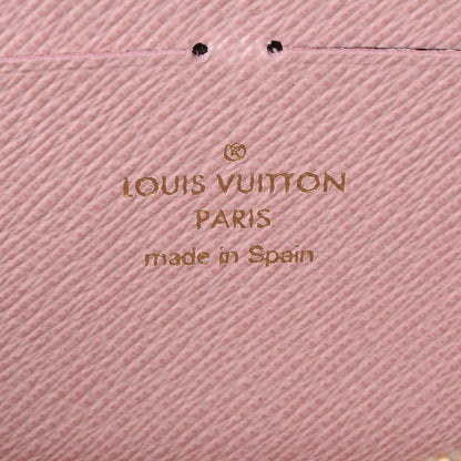 Louis Vuitton Damier Azur Clemence Wallet Rose Ballerine 5 of 6