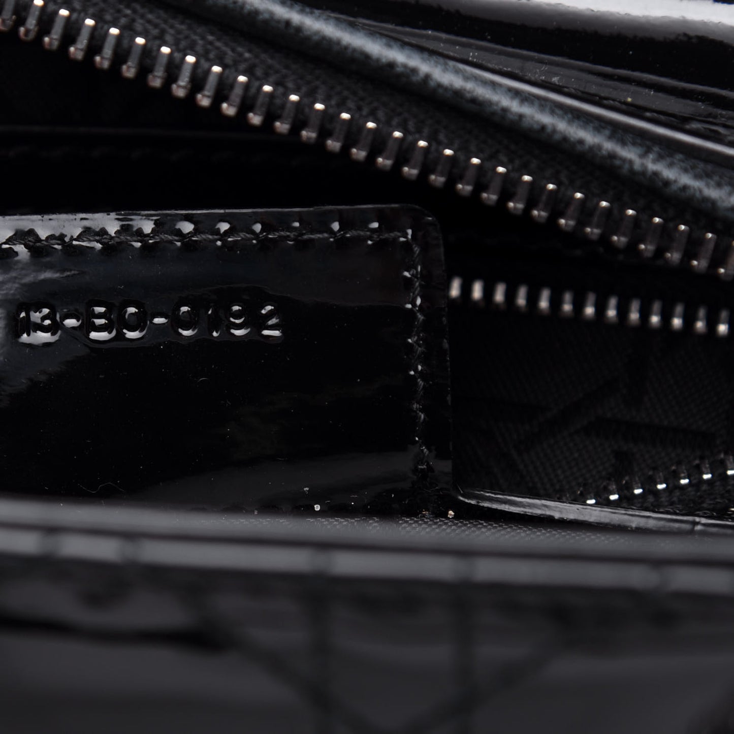 Patent Cannage Medium Lady Dior Black