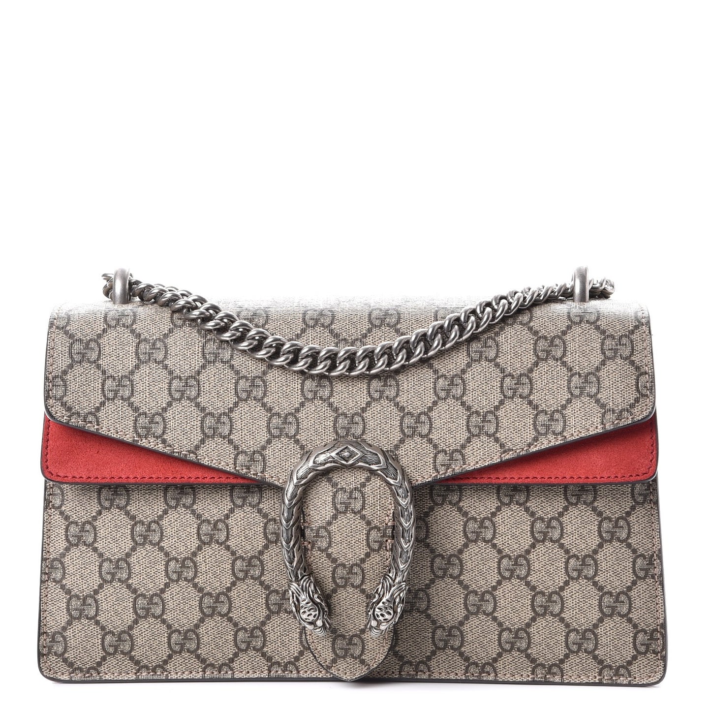 GG Supreme Monogram Small Dionysus Shoulder Bag Red