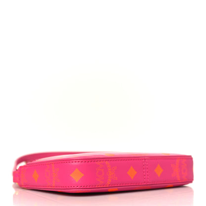 MCM Calfskin Color Splash Mini Pouch on Chain Pink 4 of 8