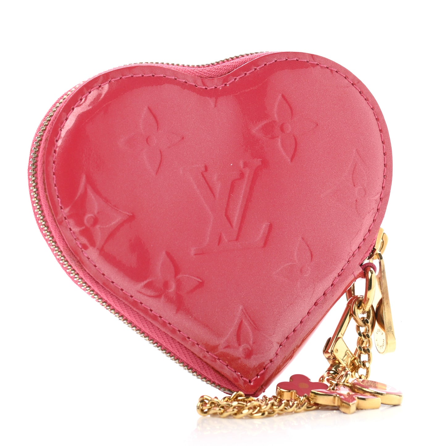 Vernis Heart Coin Purse Framboise