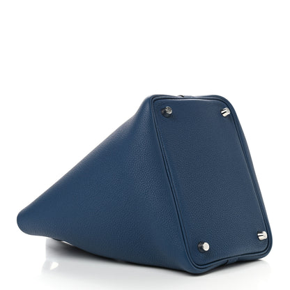 Hermes Taurillon Clemence Picotin Lock 18 PM Deep Blue 4 of 11