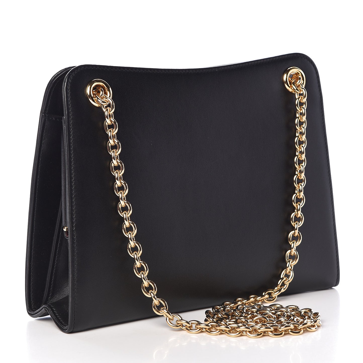 Calfskin Zumi Frame Crossbody Bag Black