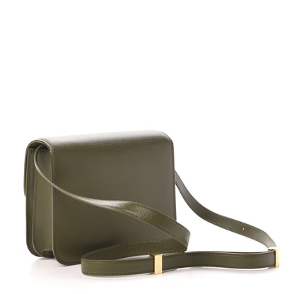 Celine Liege Calfskin Teen Classic Box Flap Bag Dark Olive 3 of 12