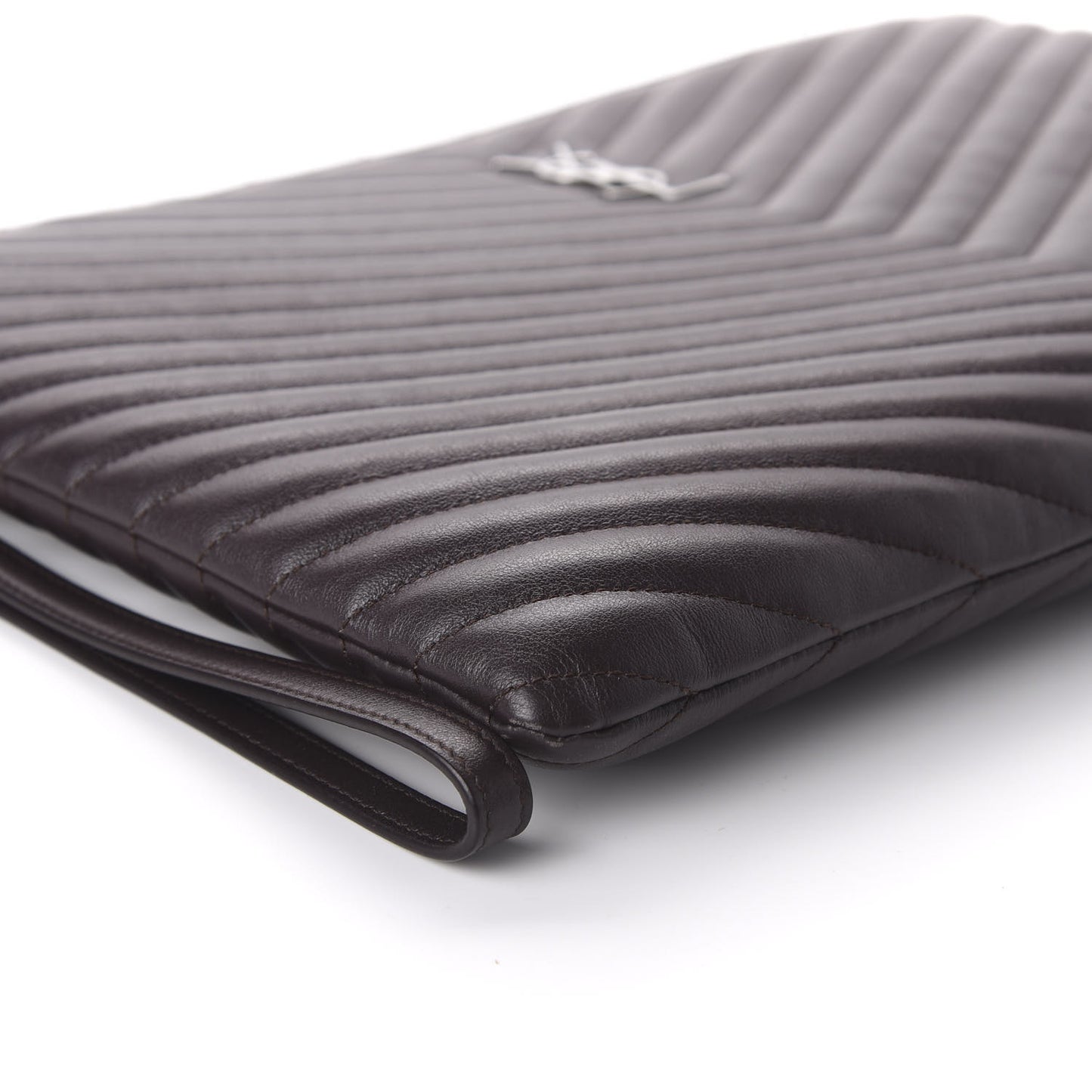 Calfskin Matelasse Chevron Monogram Document Holder Amaranto