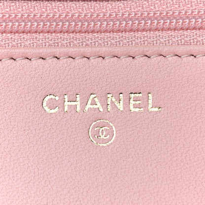 Chanel Lambskin Quilted Trendy CC Wallet On Chain WOC Pink 6 of 12